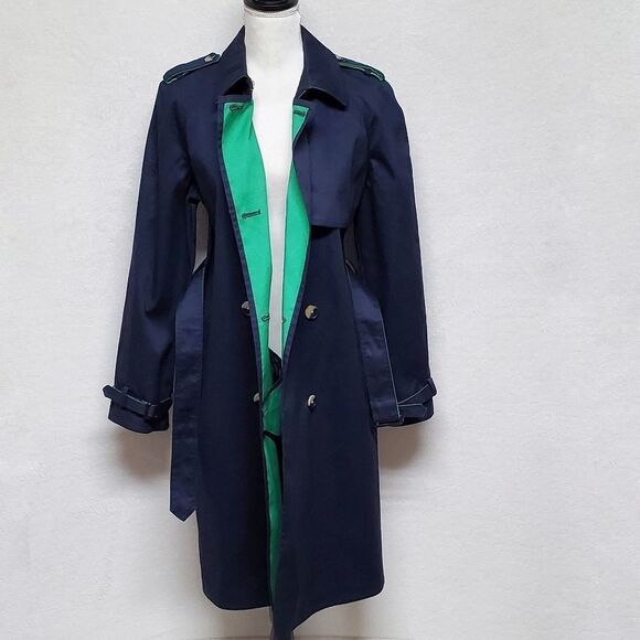 3.1 Phillip Lim 20th Anniversary XXO Blue Green Limited Edition Trench Coat Med - Picture 14 of 16
